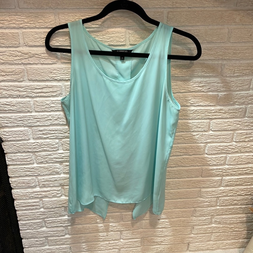 Light Teal L, Express Tank Top